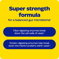 Candidase ingredient list highlights natural enzymes aiding gut flora balance.