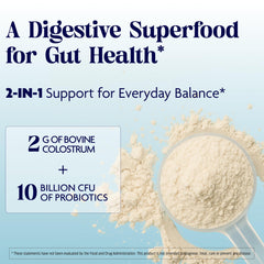 Enzymedica Colostrum Probiotics powder dissolving in water for convenient daily use