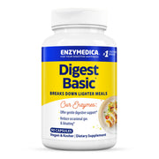 Enzymedica Digest Basic bottle label signals vegan-friendly digestive support.
