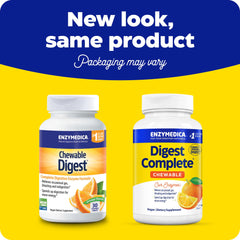 Enzymedica Digest Chewable tablets front view highlighting easy meal-time use
