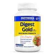 Enzymedica Digest Gold + ATPro bottle shows the unflavored formula for post-meal digestion.