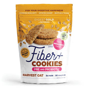 Enzymedica Digest Gold Harvest Oat cookie close-up highlighting fiber boost for daily goals