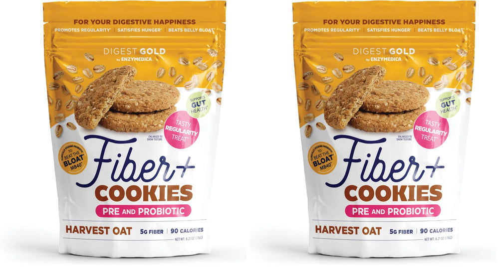 Enzymedica Digest Gold Fiber Cookies Harvest Oat front package view for daily fiber
