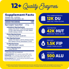 Enzymedica Digest label highlights Thera-blend enzymes.