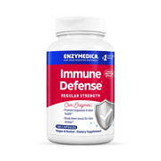 Enzymedica Immune Defense regular-strength bottle pour for easy daily immune support.
