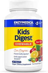 Enzymedica Kids Digest chewables bottle front, kid-friendly digestion support in familiar packaging.