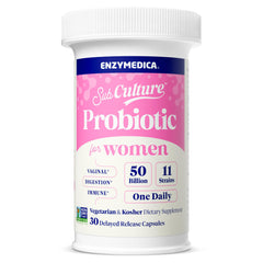 Enzymedica SubCulture Women bottle of 30 capsules for daily probiotic support