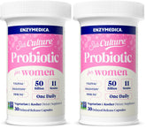 Enzymedica SubCulture Women bottle showing 50B CFU probiotic formula for vaginal support.