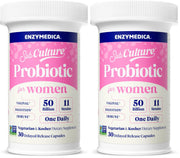 Enzymedica SubCulture Women bottle showing 50B CFU probiotic formula for vaginal support.