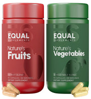Equal Supplements Fruits and Vegetables bottle for easy daily nutrition