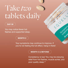 Equelle ingredient label featuring S-equol derived from soy germ.