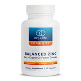 Equilife Balanced Zinc bottle pour shows convenient daily dosing for wellness.
