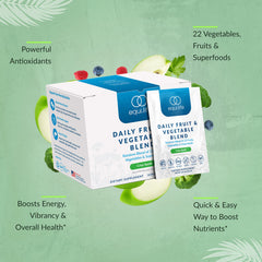 Glass of Equilife Daily Blend with water showing crisp apple flavor and refreshment.
