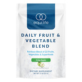 EquiLife Daily Fruit & Vegetable Blend tub shows convenient packaging for daily nutrition.