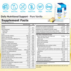 Equilife Daily Nutritional Support vanilla ingredients list showing vegan formula