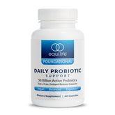 Equilife Daily Probiotic Bottle highlighting 50B CFU for digestive balance.