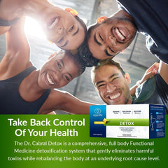 Equilife Dr. Cabral Detox gluten-free vegan packaging and label