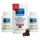 Equilife Dr. Cabral Detox chocolate shake: smooth plant-based protein for daily balance.