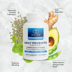 Eight-strain probiotic for daily routine and digestive function.