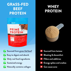 Equip Prime Protein vanilla shake blend: smooth texture for recovery shakes.