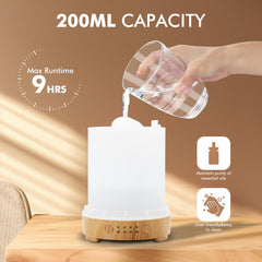 EQUSUPRO diffuser with wood grain base adds luxury to home office