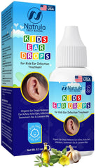 Erbaid Natrulo Kids ear drops bottle pour for gentle use.