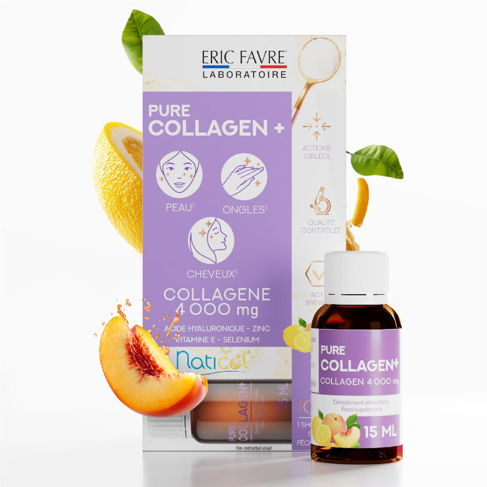 ERIC FAVRE Pure Collagen Plus bottle-shot for a quick daily beauty boost and hydration