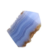 Erliway Blue Lace Agate raw stone, 1.25–2 inches, ideal for meditation and decorative display.