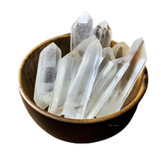 Erliway clear quartz bulk raw wand points for meditation and clarity.