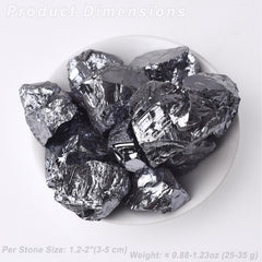 Erliway terahertz stone in velvet bag ready for gifting or safekeeping.