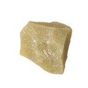 Erliway Yellow Jade raw crystal front view, great for tumbling and display.