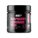 ES FIT Amino+ powder poured into a glass for clean energy and focus.
