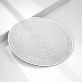 ESLINOP Sacred Geometry Disc front view on a table, calm entry energy.