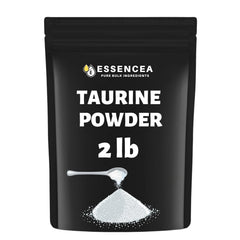 Essencea Taurine Powder bulk packaging showing resealable pouch for freshness.