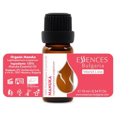 Essences Bulgaria Manuka essential oil dropper in use for home fragrance