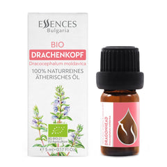 Essences Bulgaria Organic BG-BIO-21 certification label for Moldavian Dragonhead oil.
