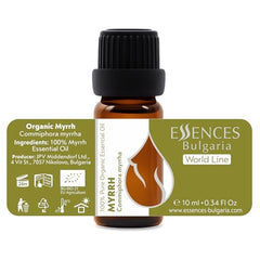 Essences Bulgaria Organic Myrrh oil dropper ready for cosmetics and skincare.