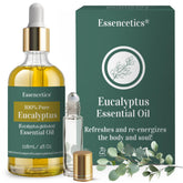 Essencetics eucalyptus oil bottle with dropper for precise application and diffusion