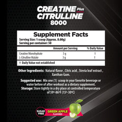 Essential Alternatives Force Creatine Citruline 8000 container and scoop highlighting lean mass support.