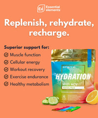Essential Elements Hydration Packets Yuzu Lime with tangy rehydration