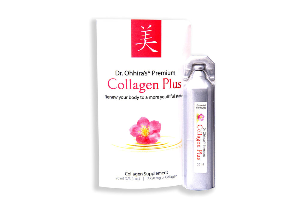 Dr. Ohhira's Premium Collagen Plus bottle for daily wellness.