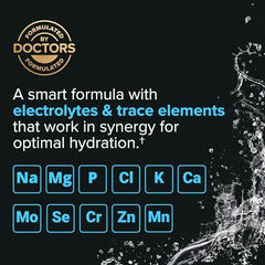 Hydrolift unflavored powder dissolving in water for neutral hydration.