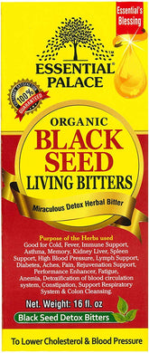 Essential Palace Black Seed Detox bottle front view for daily wellness ritual.