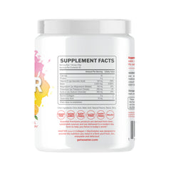 WAETER collagen powder scoop shows effortless mixing into water for daily collagen support