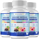 Essentialife Immune Support packaging front shows the 3-pack bundle for daily immune support.
