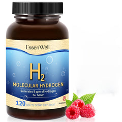 EssenWell hydrogen tablet dissolving in water for quick hydration.