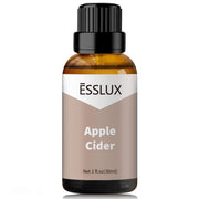 ESSLUX bottle front label showing apple cider scent and volume, clear branding benefit