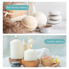 ESSLUX Minty Eucalyptus soap making display carrying vibrant fragrance.