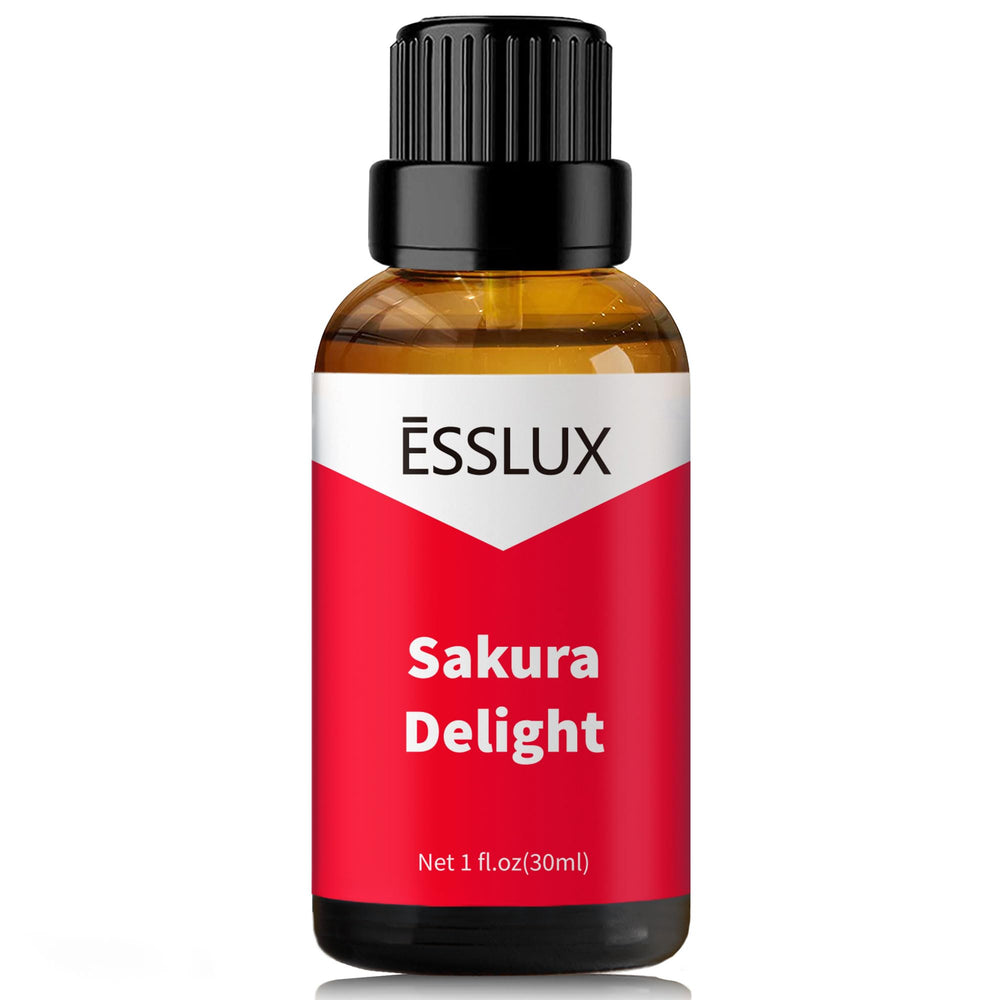 ESSLux Sakura Delight bottle pour—precise aroma for diffusers.