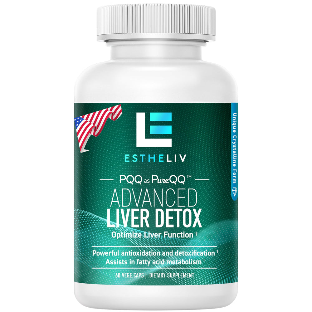 ESTHELIV Liver Detox capsules bottle supports liver health and daily energy.